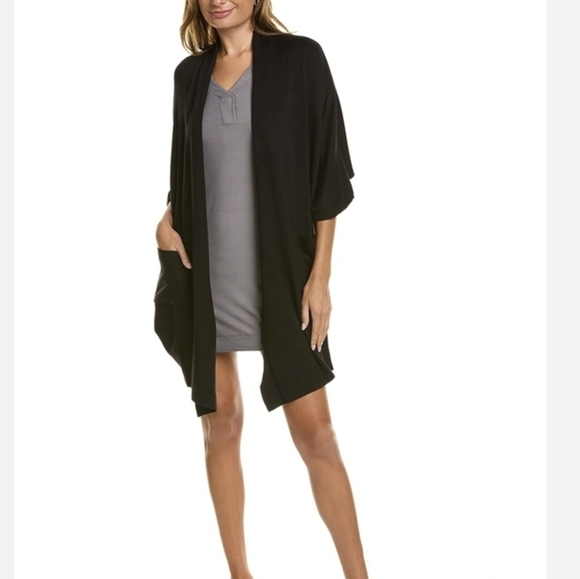 NWT HB by Hale Bob Black Lounge Kimono - Picture 1 of 8